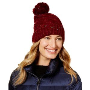 Steve Madden Speckled Cable Beanie in Maroon,  Retail $32.00